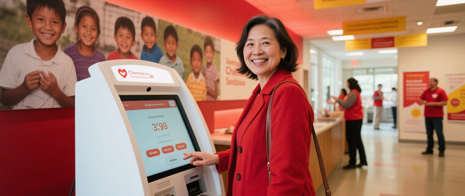 Máquina de autoservicio para organizaciones benéficas