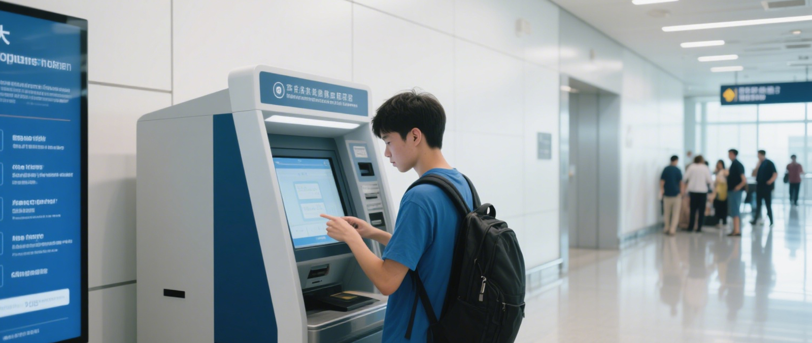 Quiosco de autoservicio de entrada y salida de aduanas